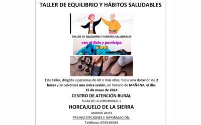TALLER DE EQUILIBRIO Y HÁBITOS SALUDABLES